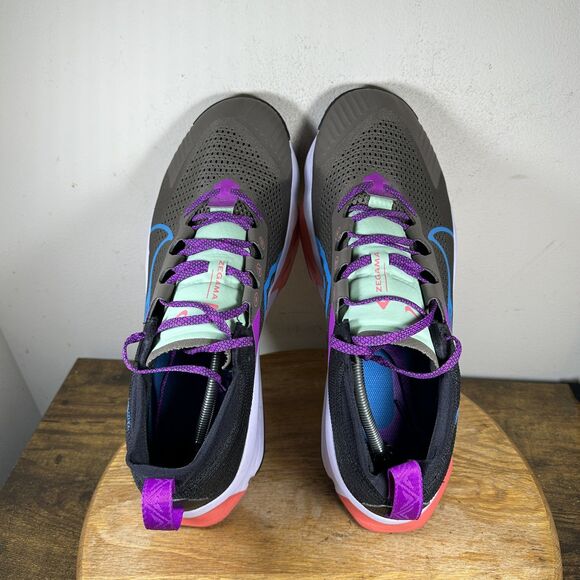 Nike ZoomX Zegama Trail Shoes Mens Size 14 Black Purple Blue Pink DH0623-002 New